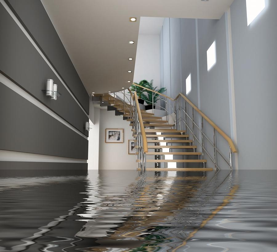 Flooded house